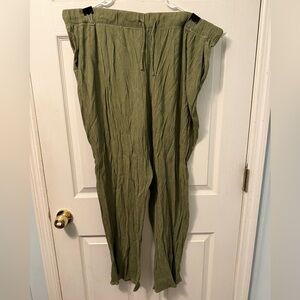 Abercrombie & Fitch Green Wide-Leg Pants